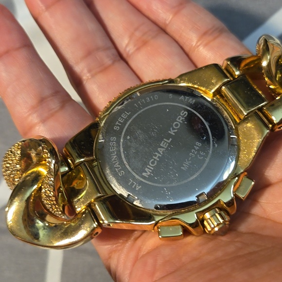 Michael Kors Camille Chronograph Champagne Dial Gold-tone Glitz Watch- - Picture 5 of 9